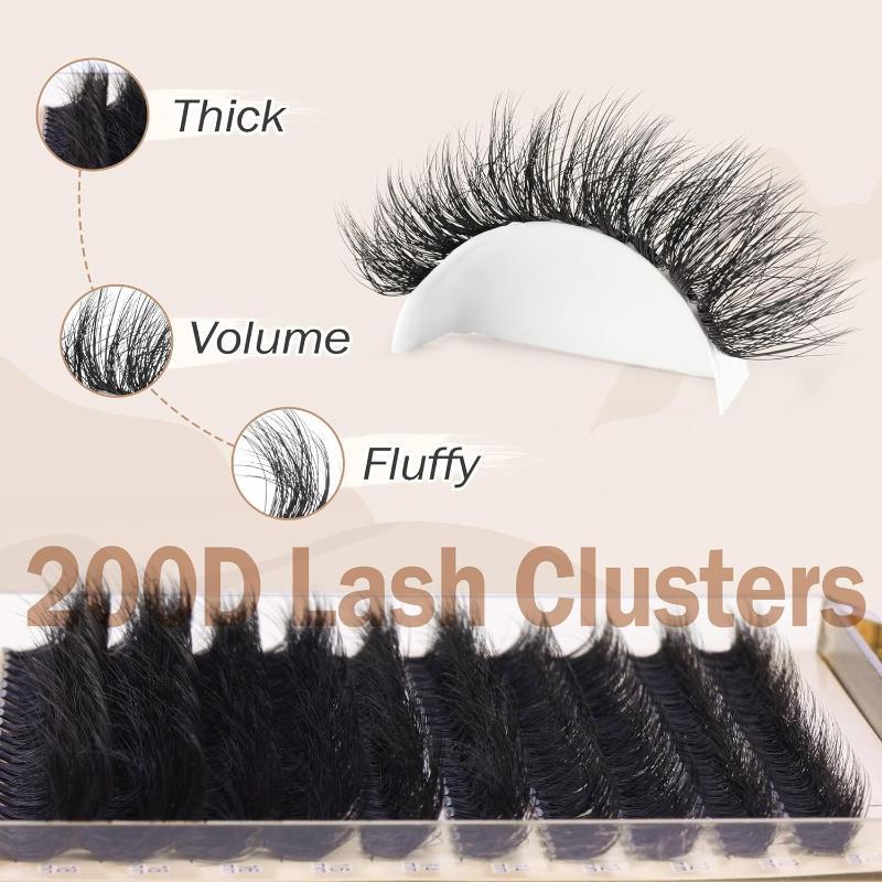 Eyelash Extension Cluster - رموش كثيفة وناعمة جديدة للتركيب الذاتي،