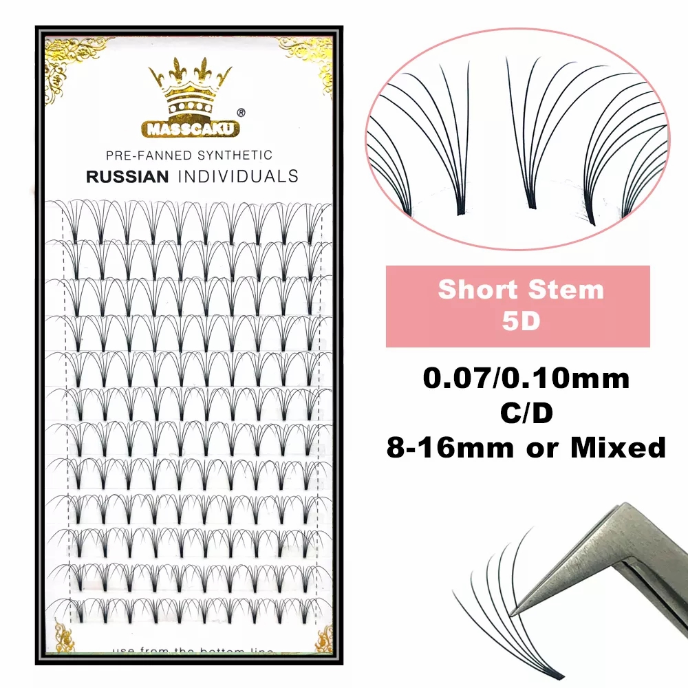 Eyelash Extension Russian - MASSCAKU ملحقات رموش جذعية قصيرة ذات