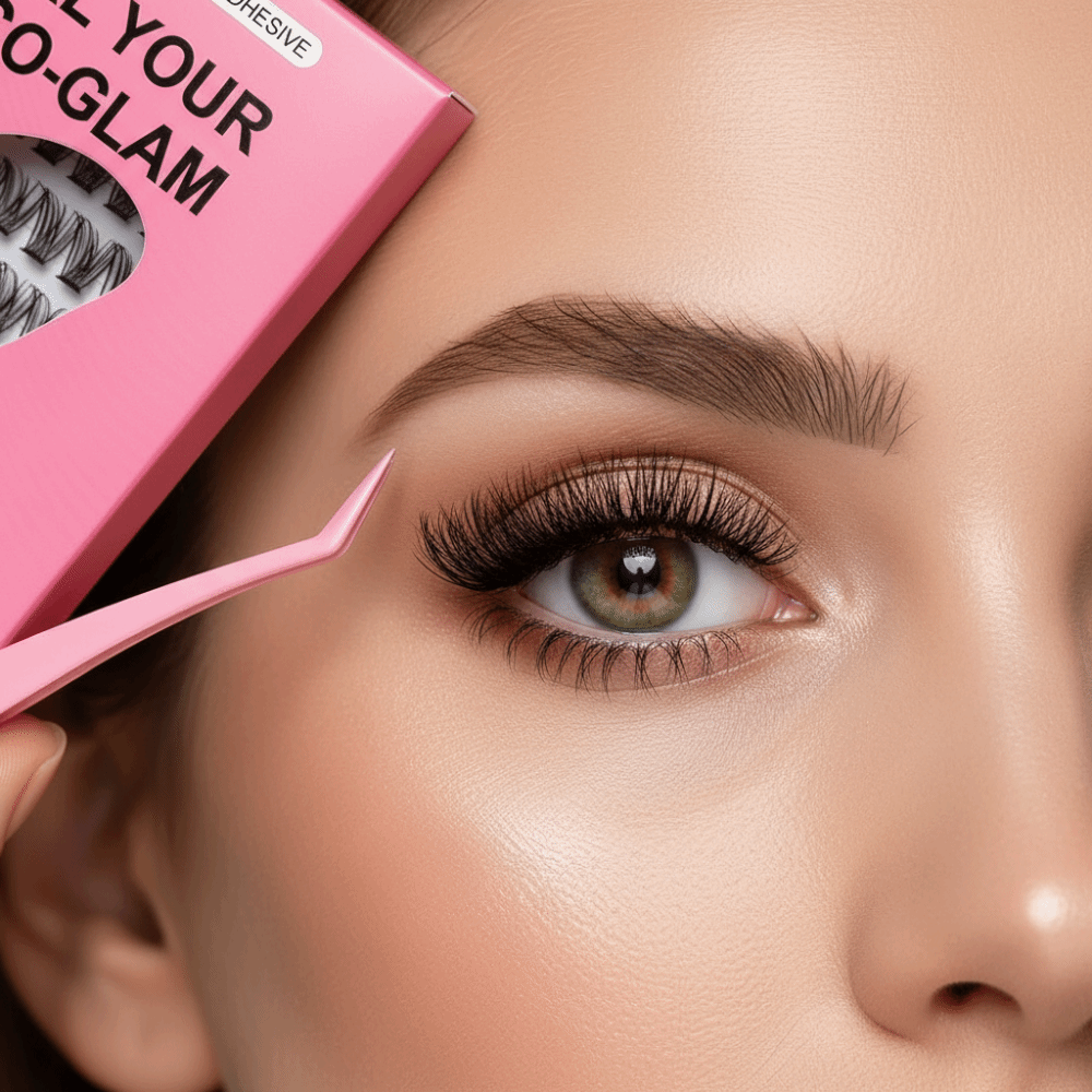 Eyelash Extension Cluster - طقم تمديد الرموش بمظهر طبيعي للتركيب