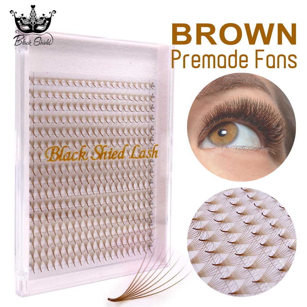 Eyelash Extension Russian - 320 مروحة رموش ملونة جاهزة بقاعدة