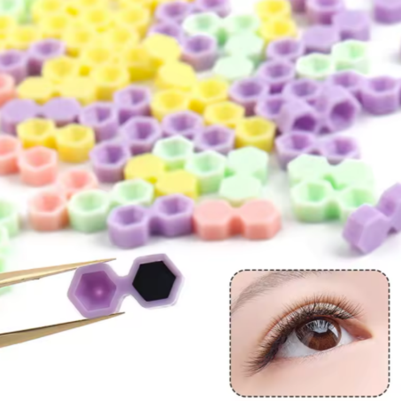 Eyelash Extension Maps - أكواب لاصق الرموش بفتحتين على شكل