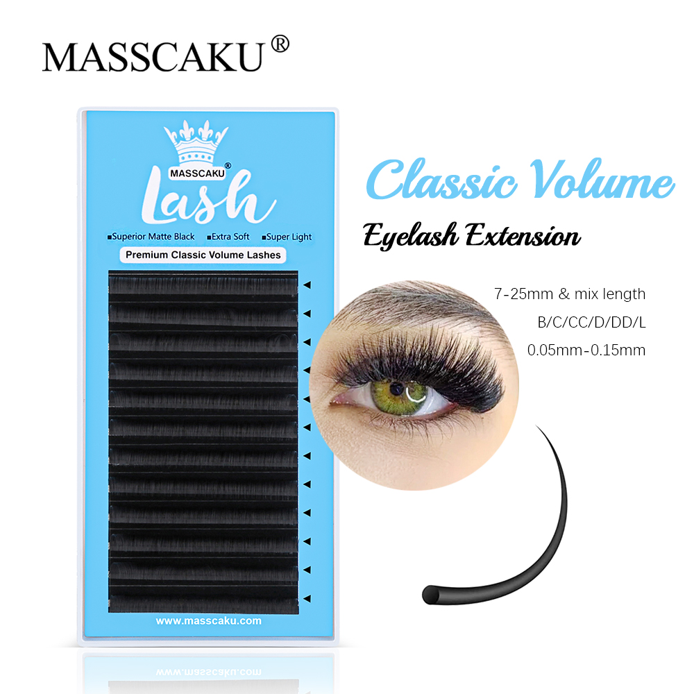 MASSCAKU-وصلات رموش كلاسيكية م - مراجعة Eyelash Extension Russian وسعره