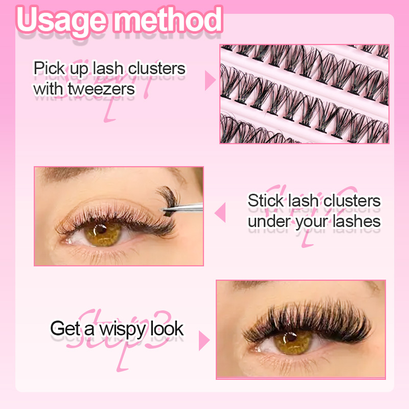 الفردية جلدة رمش tuft 8-16 ملل - مراجعة Eyelash Extension Cluster وسعره