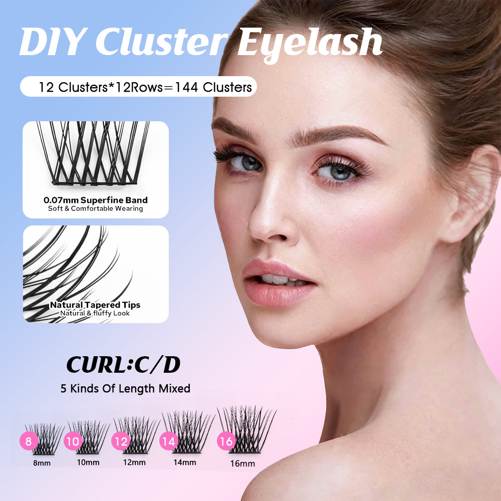 وصلات رموش اصطناعية مجزأة طبيع - مراجعة Eyelash Extension Russian وسعره