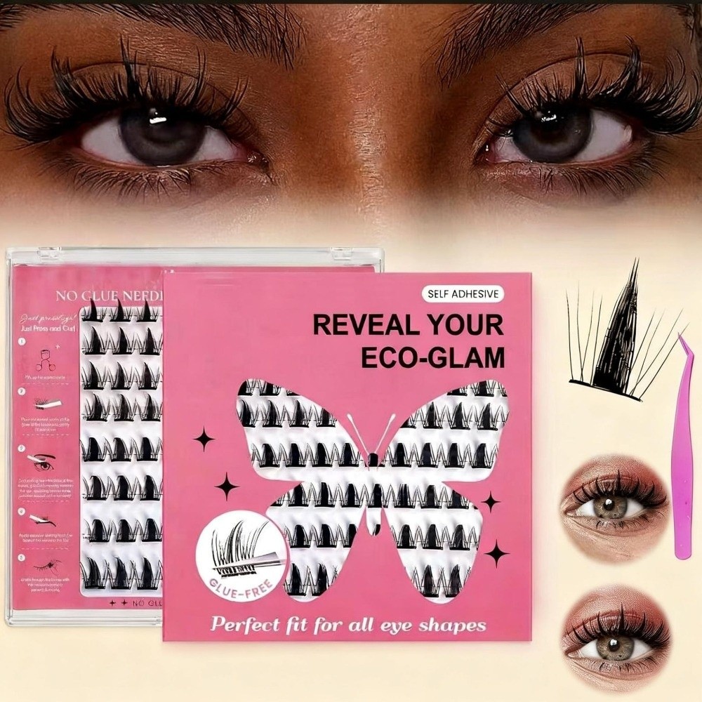طقم تمديد الرموش بمظهر طبيعي ل - مراجعة Eyelash Extension Cluster وسعره