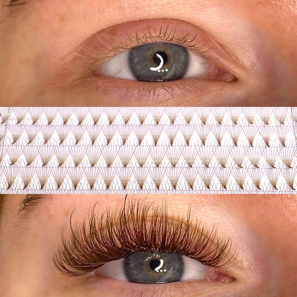 320 مروحة رموش ملونة جاهزة بقا - مراجعة Eyelash Extension Russian وسعره