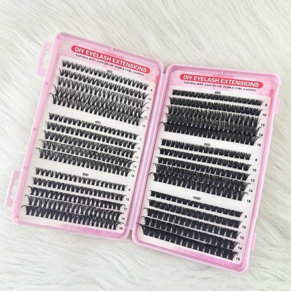 رموش صناعية بطول 8-16 مم، 30D/ - مراجعة Eyelash Extension Cluster وسعره