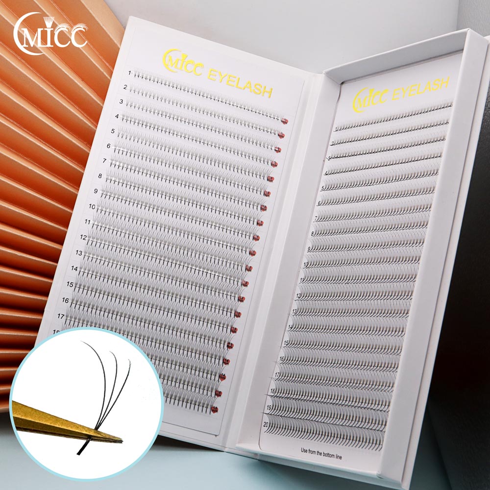 40 خط 2D 1600 المشجعين 20D XXL - مراجعة Eyelash Extension Russian وسعره