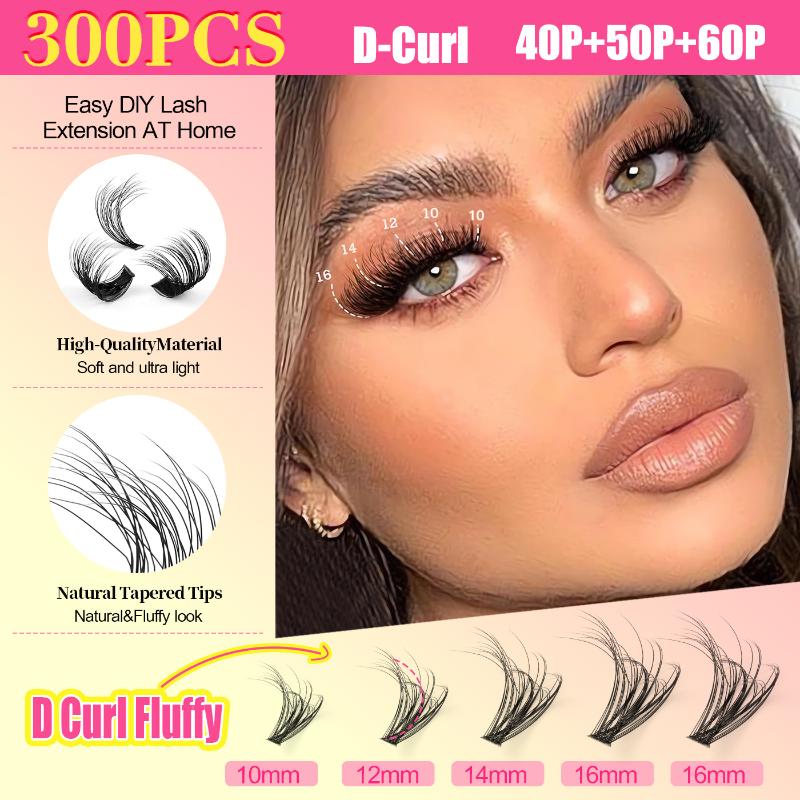طقم رموش عنقودية، رموش فردية،  - مراجعة Eyelash Extension Cluster وسعره