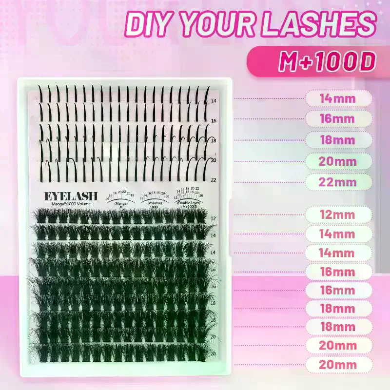 طقم رموش كثيفة، رموش فردية مدب - مراجعة Eyelash Extension Cluster وسعره