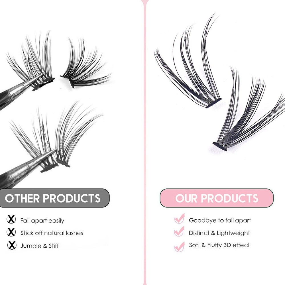 رموش صناعية بطول 8-16 مم، طقم  - مراجعة Eyelash Extension Cluster وسعره