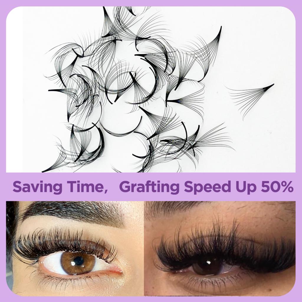 رموش مراوح مسبقة الصنع من Tbes - مراجعة Eyelash Extension Russian وسعره
